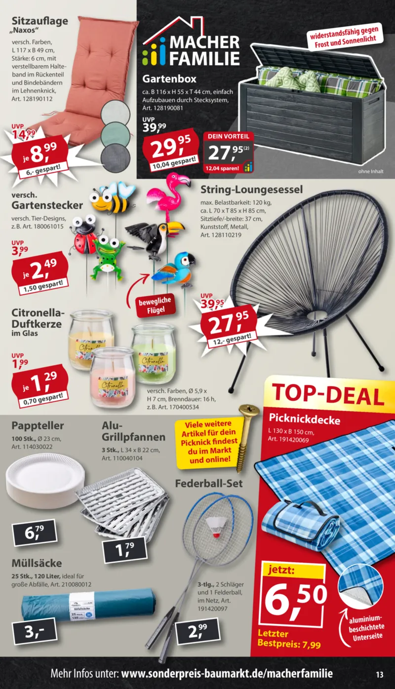 Sonderpreis Baumarkt Prospekt vom 28.03.2026, Seite 13