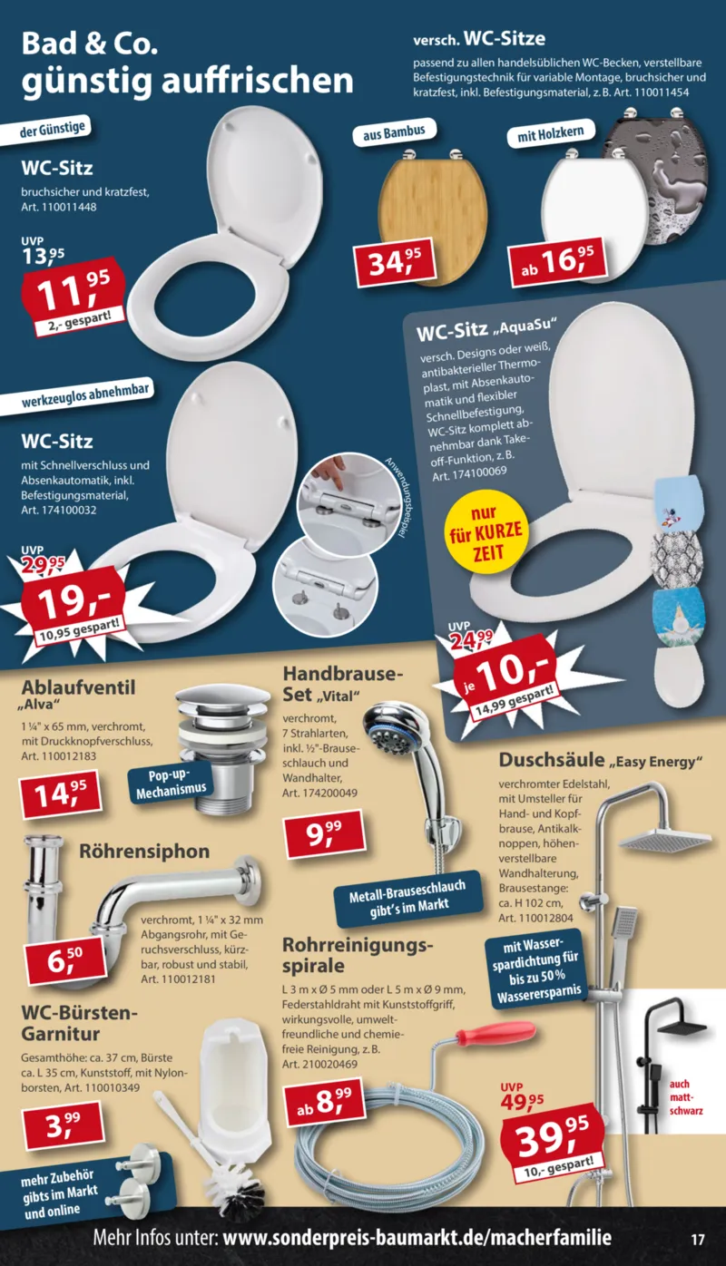 Sonderpreis Baumarkt Prospekt vom 28.03.2026, Seite 17