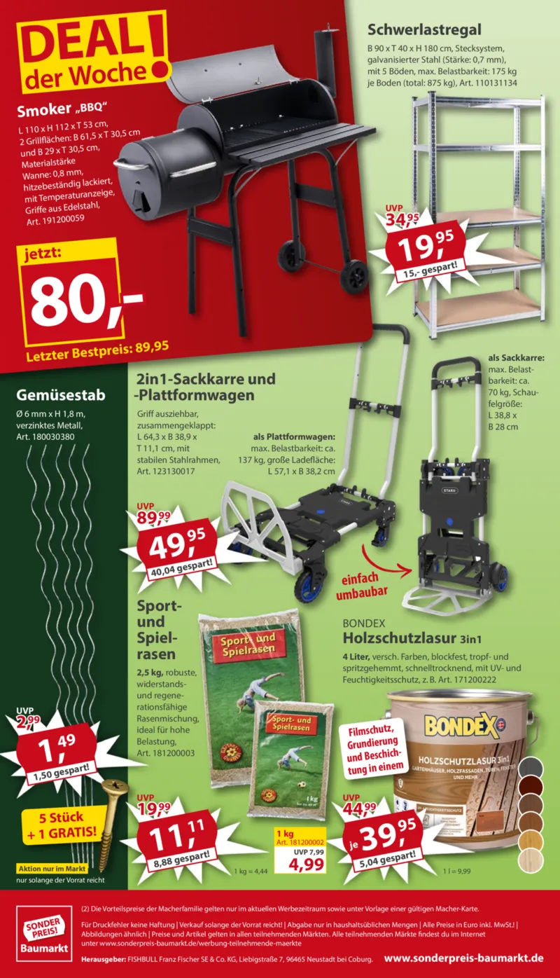 Sonderpreis Baumarkt Prospekt vom 28.03.2026, Seite 20