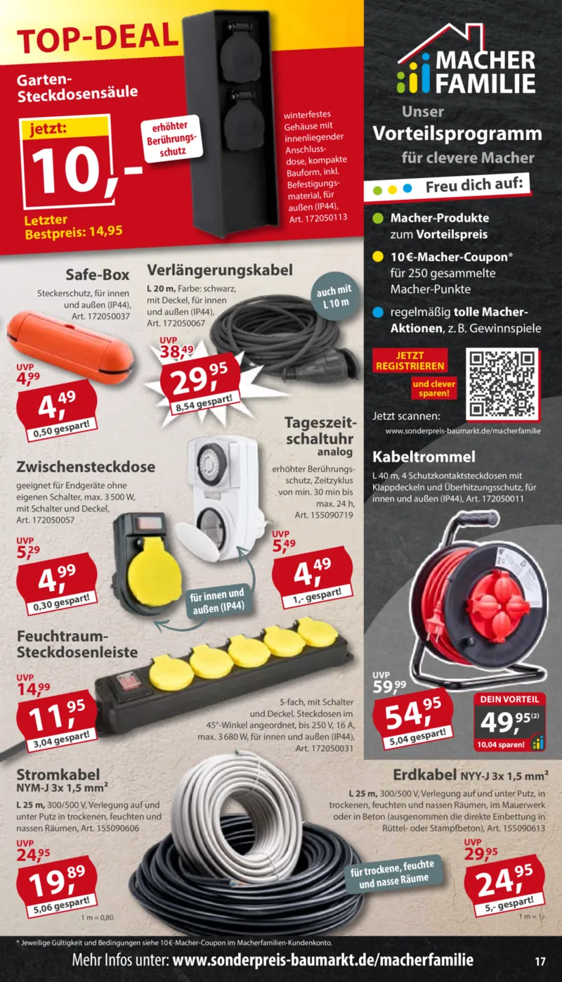 Sonderpreis Baumarkt Prospekt vom 04.04.2026, Seite 17