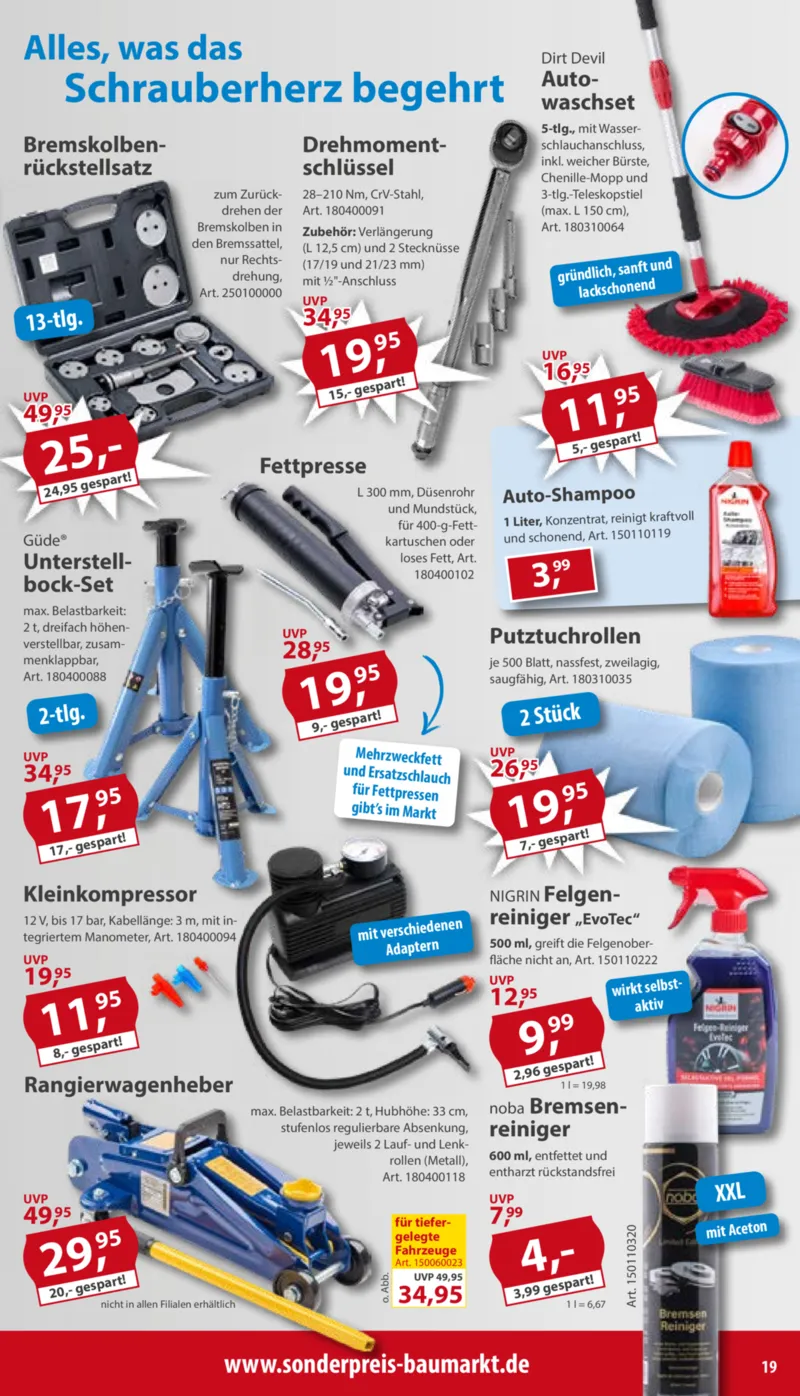 Sonderpreis Baumarkt Prospekt vom 04.04.2026, Seite 19