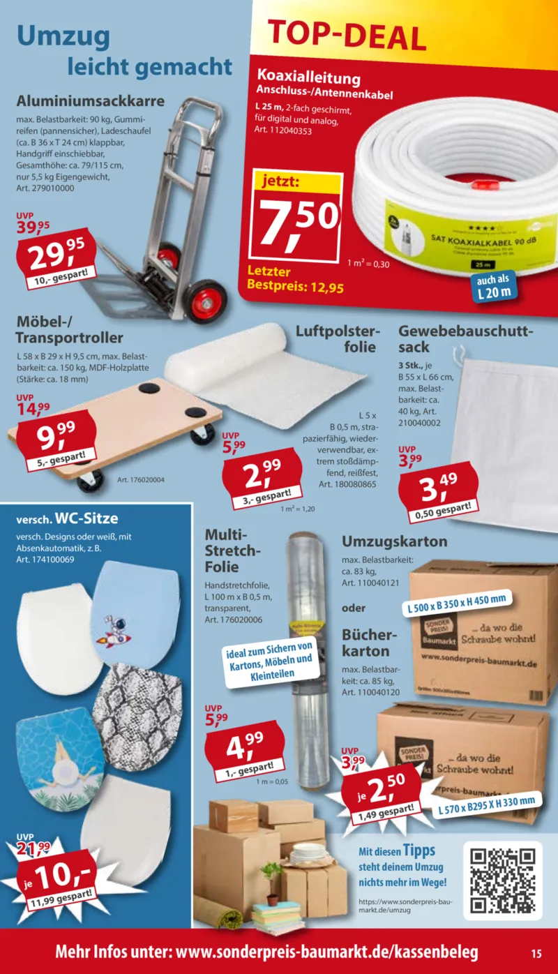 Sonderpreis Baumarkt Prospekt vom 11.04.2026, Seite 15