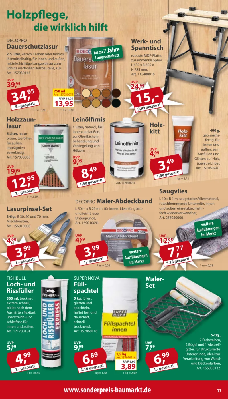 Sonderpreis Baumarkt Prospekt vom 11.04.2026, Seite 17