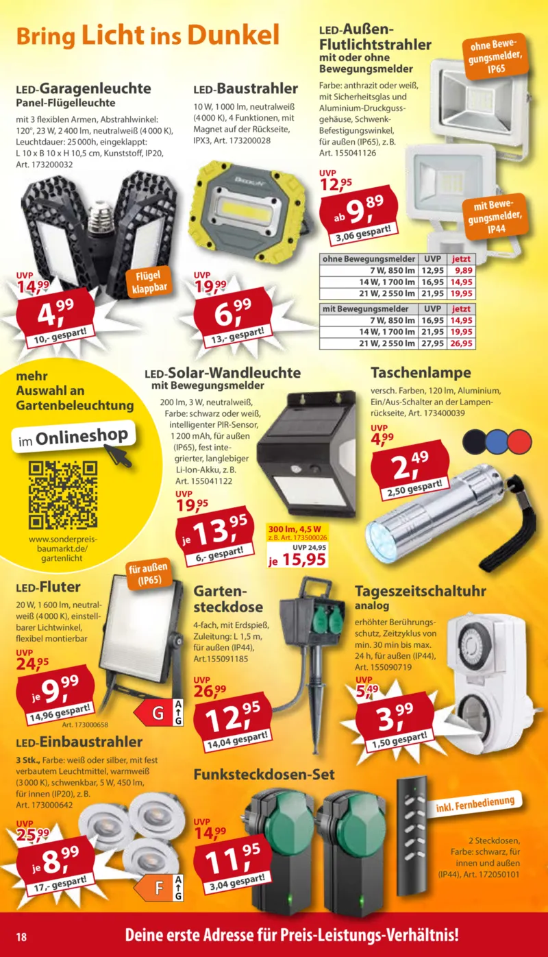 Sonderpreis Baumarkt Prospekt vom 11.04.2026, Seite 18