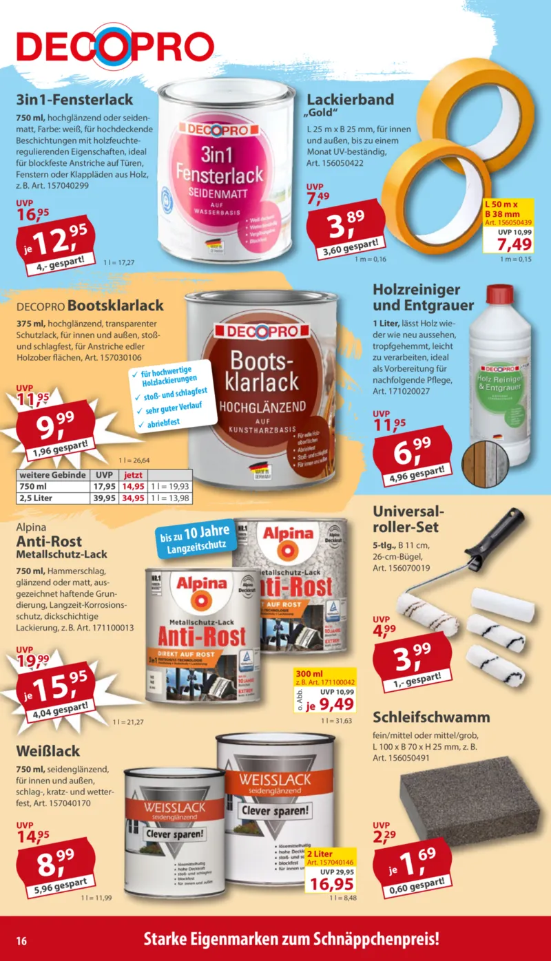 Sonderpreis Baumarkt Prospekt vom 18.04.2026, Seite 16