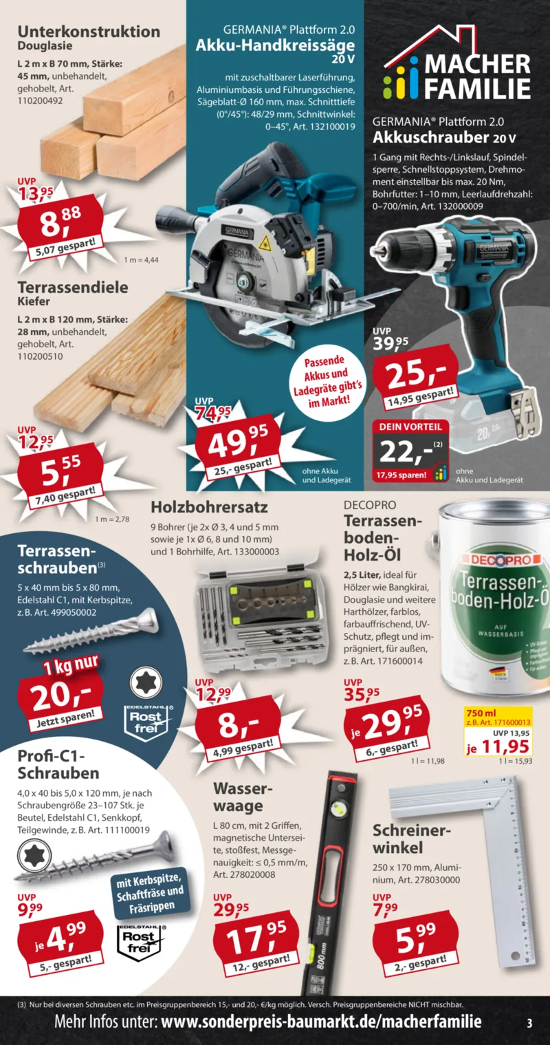 Sonderpreis Baumarkt Prospekt vom 18.04.2026, Seite 3