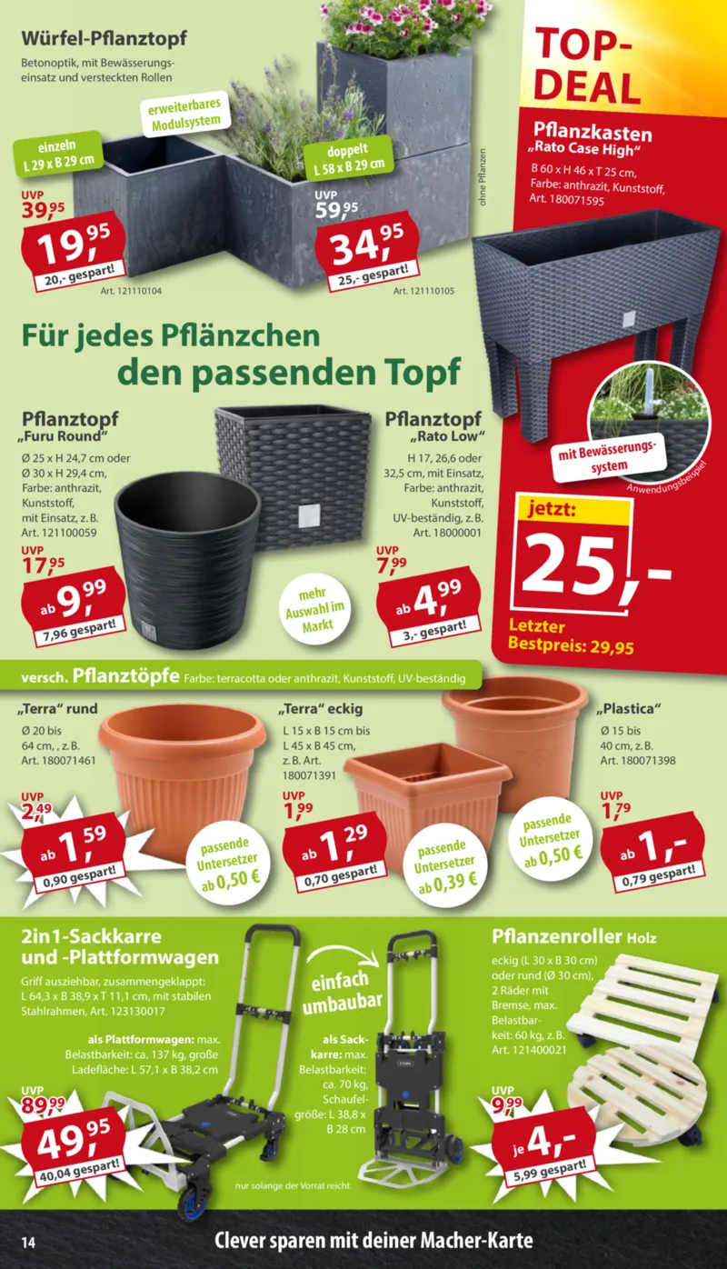 Sonderpreis Baumarkt Prospekt vom 25.04.2026, Seite 14