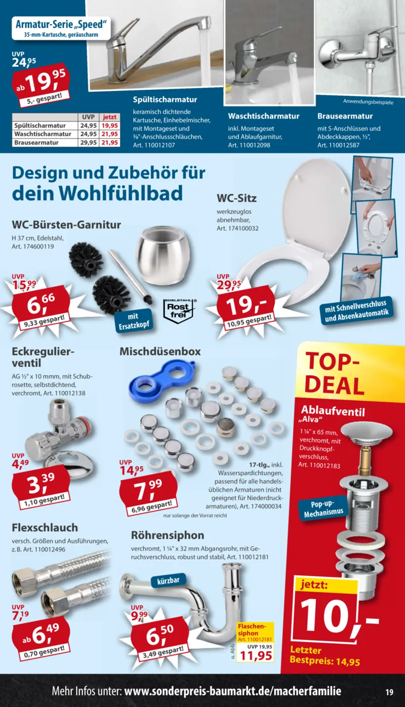 Sonderpreis Baumarkt Prospekt vom 25.04.2026, Seite 19