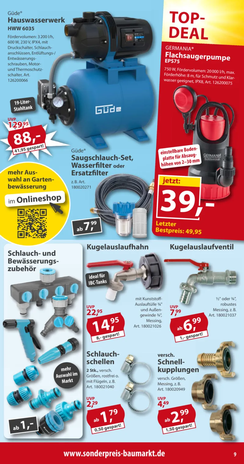 Sonderpreis Baumarkt Prospekt vom 25.04.2026, Seite 9