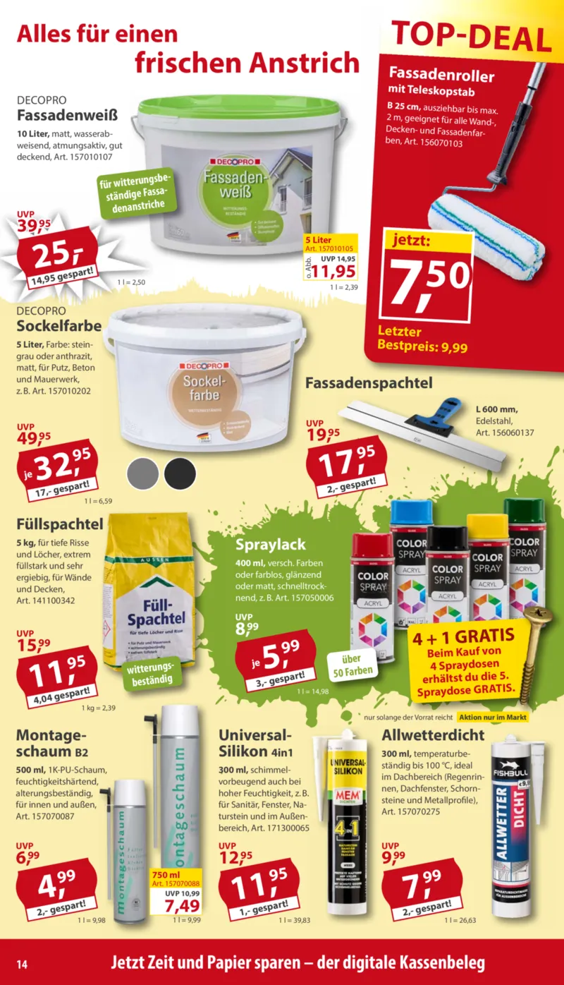 Sonderpreis Baumarkt Prospekt vom 02.05.2026, Seite 14