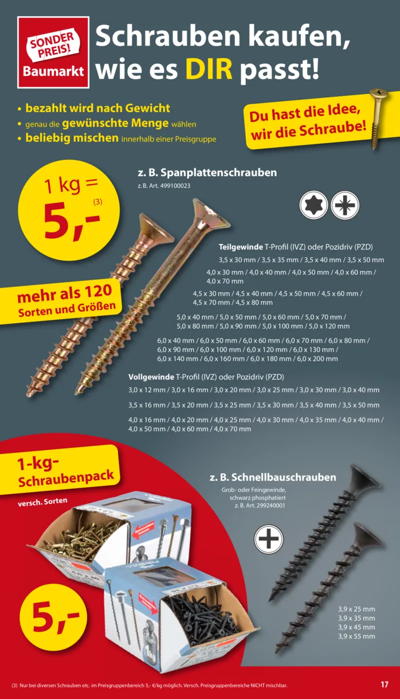 Sonderpreis Baumarkt Prospekt vom 02.05.2026, Seite 17