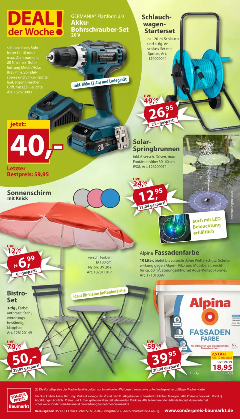 Sonderpreis Baumarkt Prospekt vom 02.05.2026, Seite 20