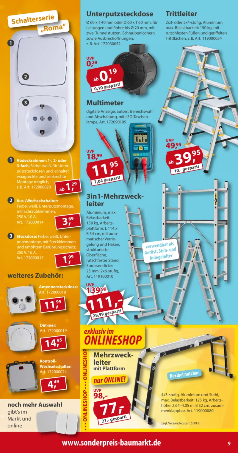 Sonderpreis Baumarkt Prospekt vom 02.05.2026, Seite 9