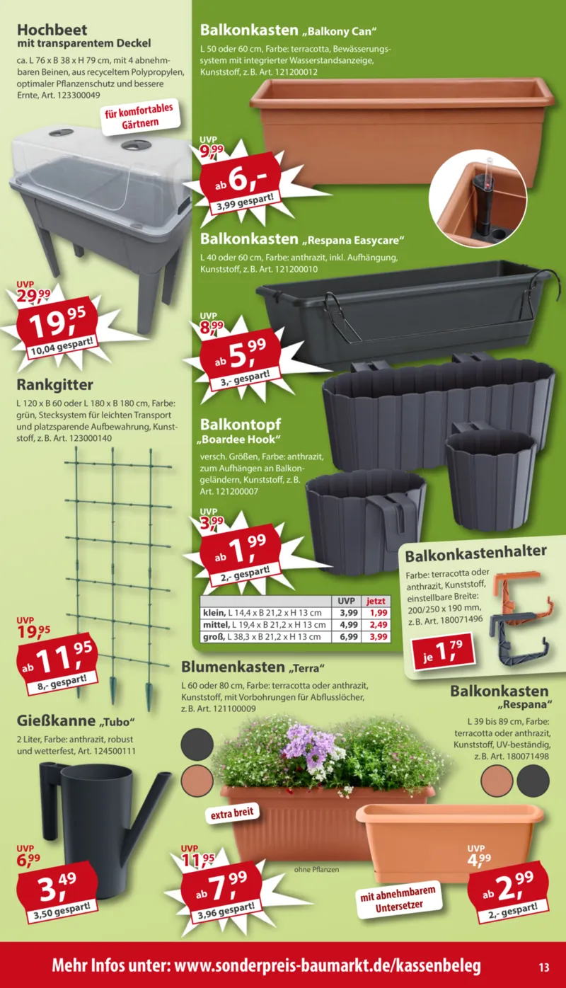 Sonderpreis Baumarkt Prospekt vom 09.05.2026, Seite 13
