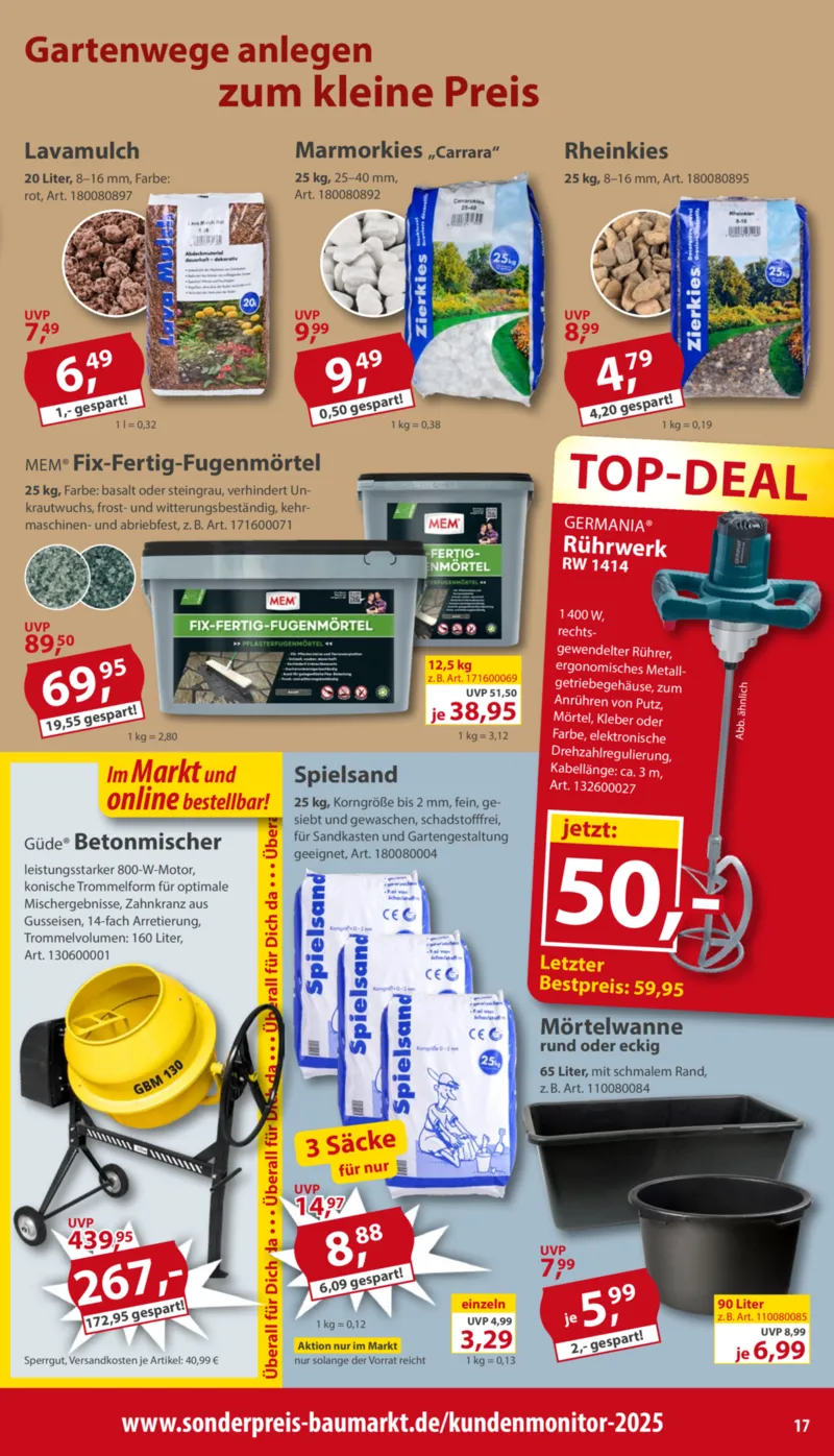 Sonderpreis Baumarkt Prospekt vom 09.05.2026, Seite 17