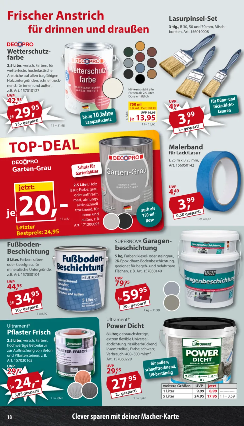 Sonderpreis Baumarkt Prospekt vom 09.05.2026, Seite 18