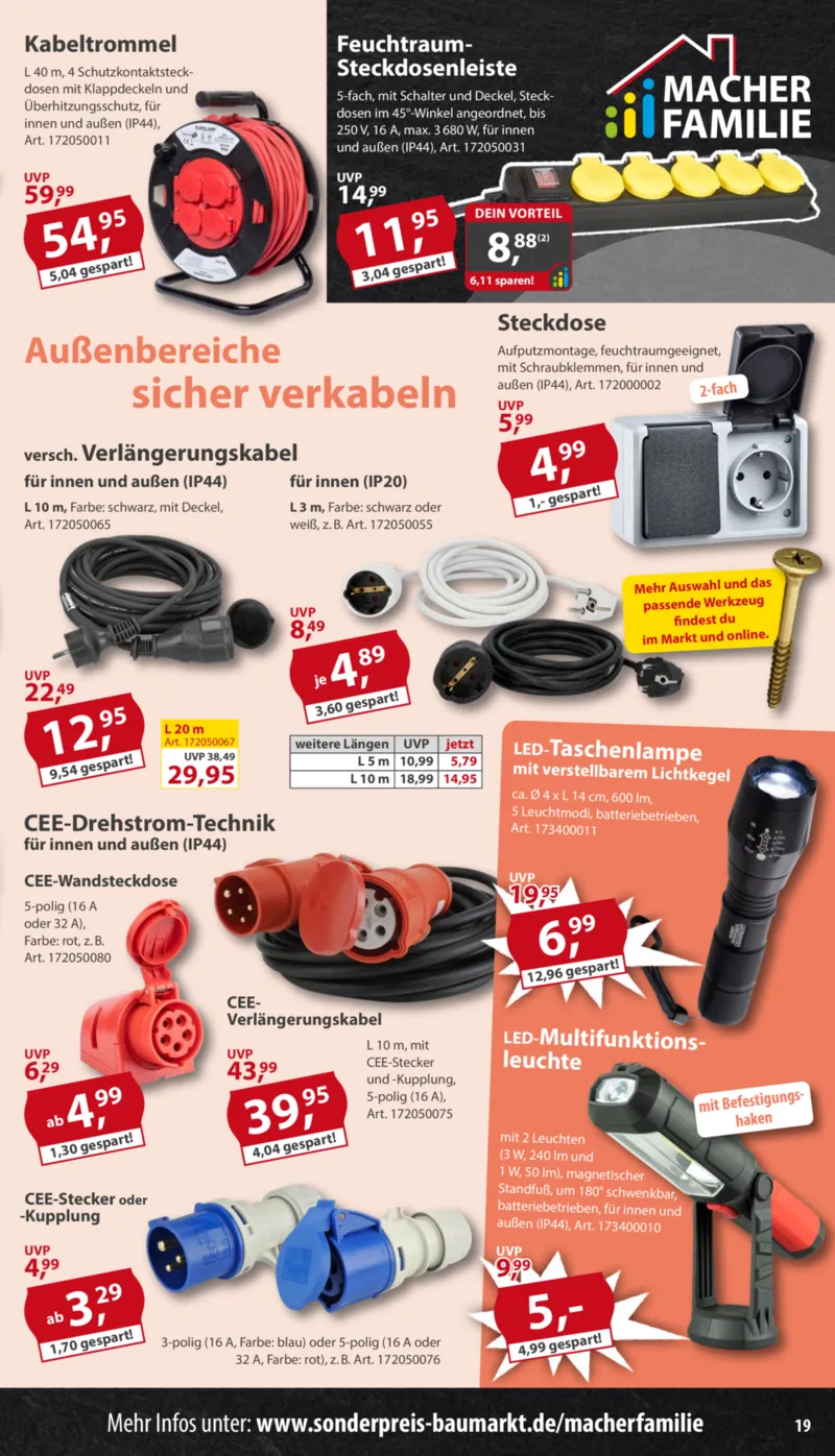 Sonderpreis Baumarkt Prospekt vom 09.05.2026, Seite 19