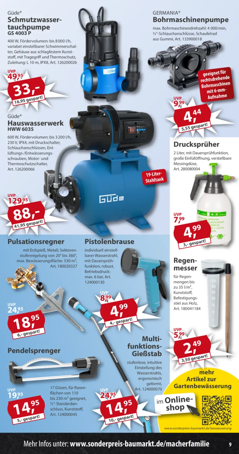 Sonderpreis Baumarkt Prospekt vom 09.05.2026, Seite 9