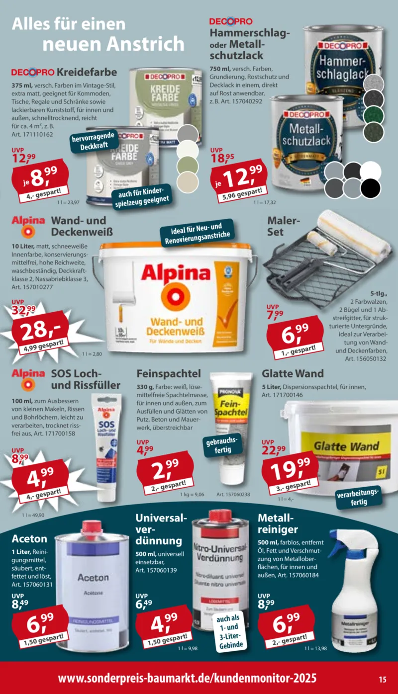 Sonderpreis Baumarkt Prospekt vom 16.05.2026, Seite 15