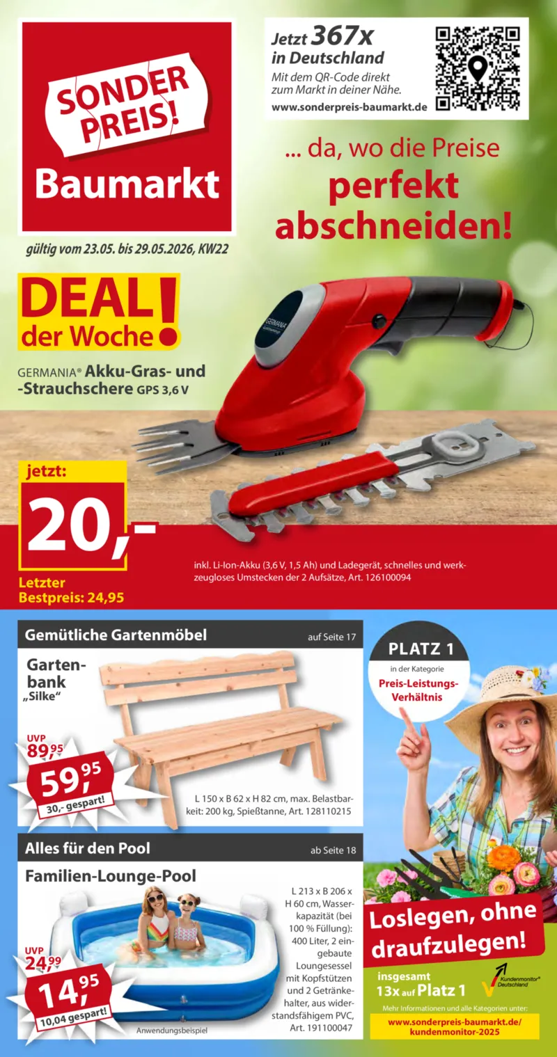 Sonderpreis Baumarkt Prospekt vom 23.05.2026, Seite 1