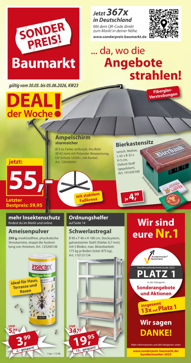 Sonderpreis Baumarkt Prospekt vom 30.05.2026, Seite 1