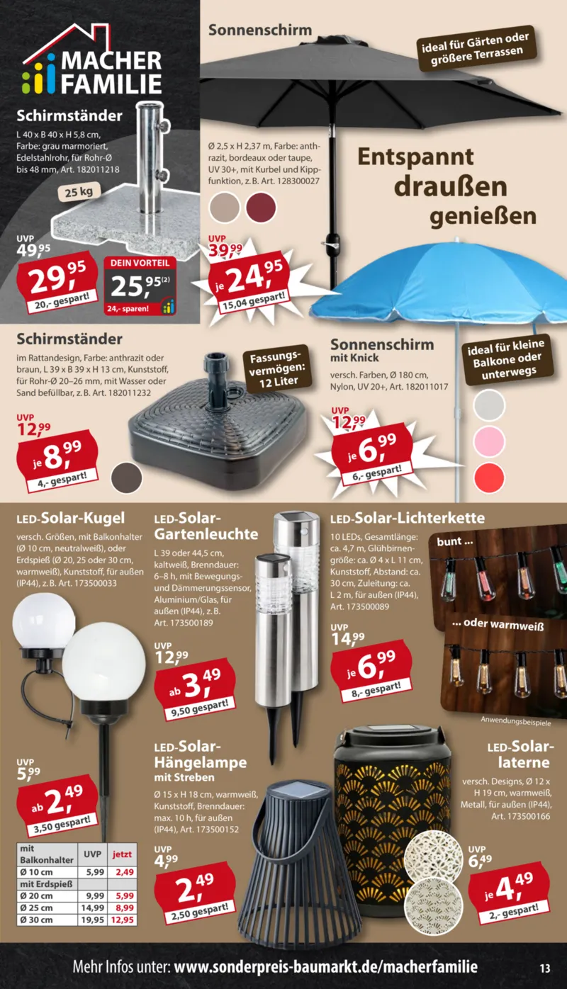 Sonderpreis Baumarkt Prospekt vom 30.05.2026, Seite 13