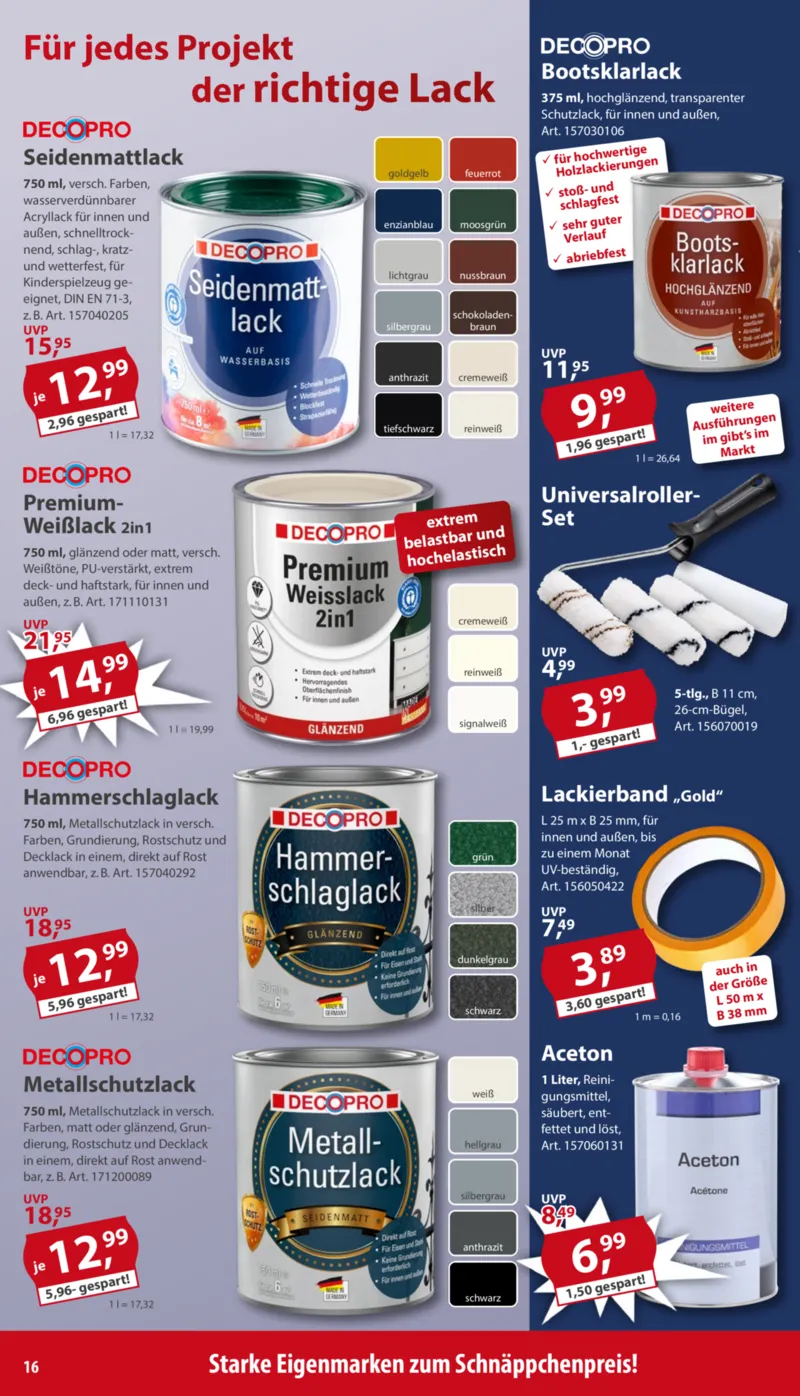 Sonderpreis Baumarkt Prospekt vom 30.05.2026, Seite 16