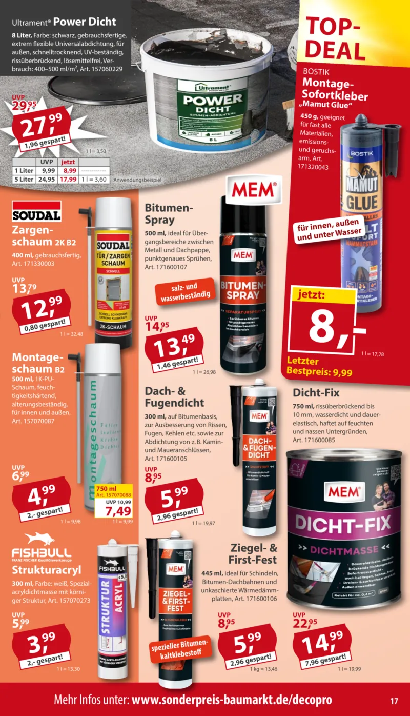Sonderpreis Baumarkt Prospekt vom 30.05.2026, Seite 17
