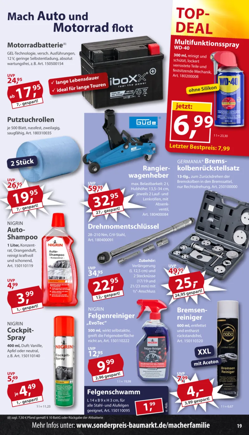 Sonderpreis Baumarkt Prospekt vom 30.05.2026, Seite 19