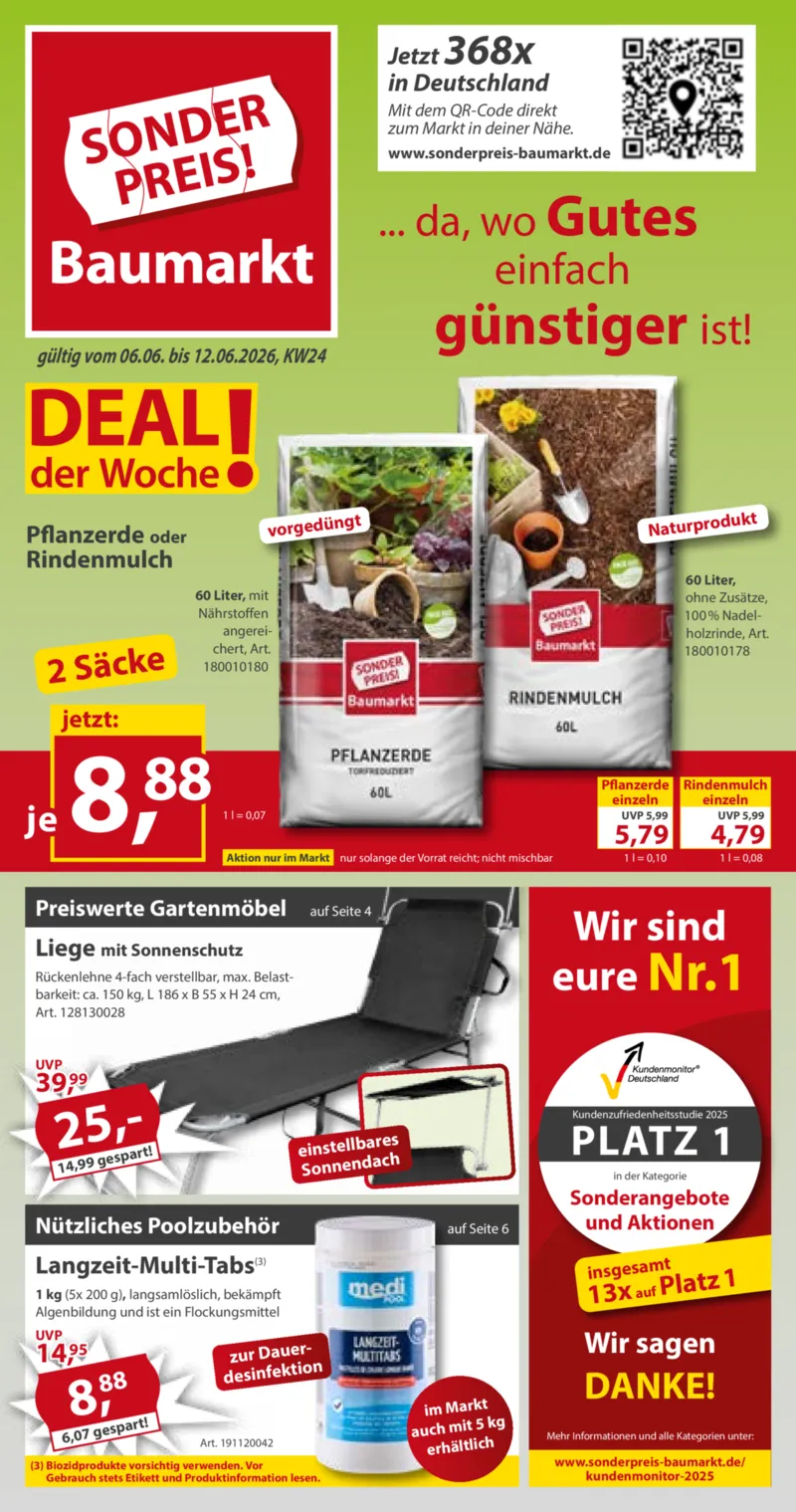 Sonderpreis Baumarkt Prospekt vom 06.06.2026, Seite 1