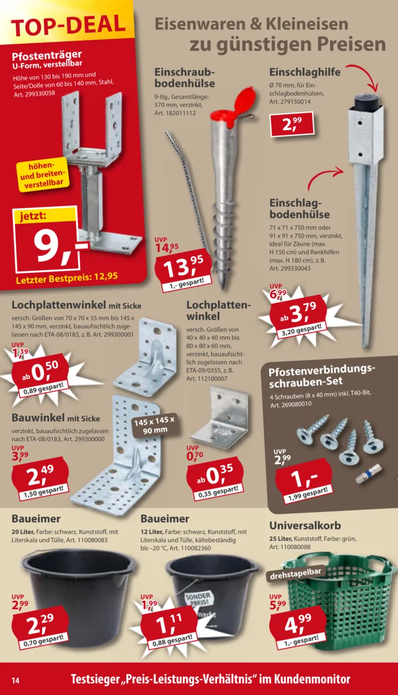 Sonderpreis Baumarkt Prospekt vom 06.06.2026, Seite 14