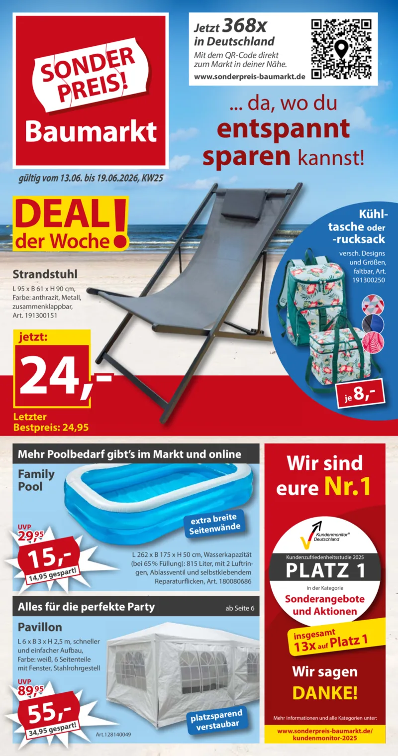 Sonderpreis Baumarkt Prospekt vom 13.06.2026, Seite 1