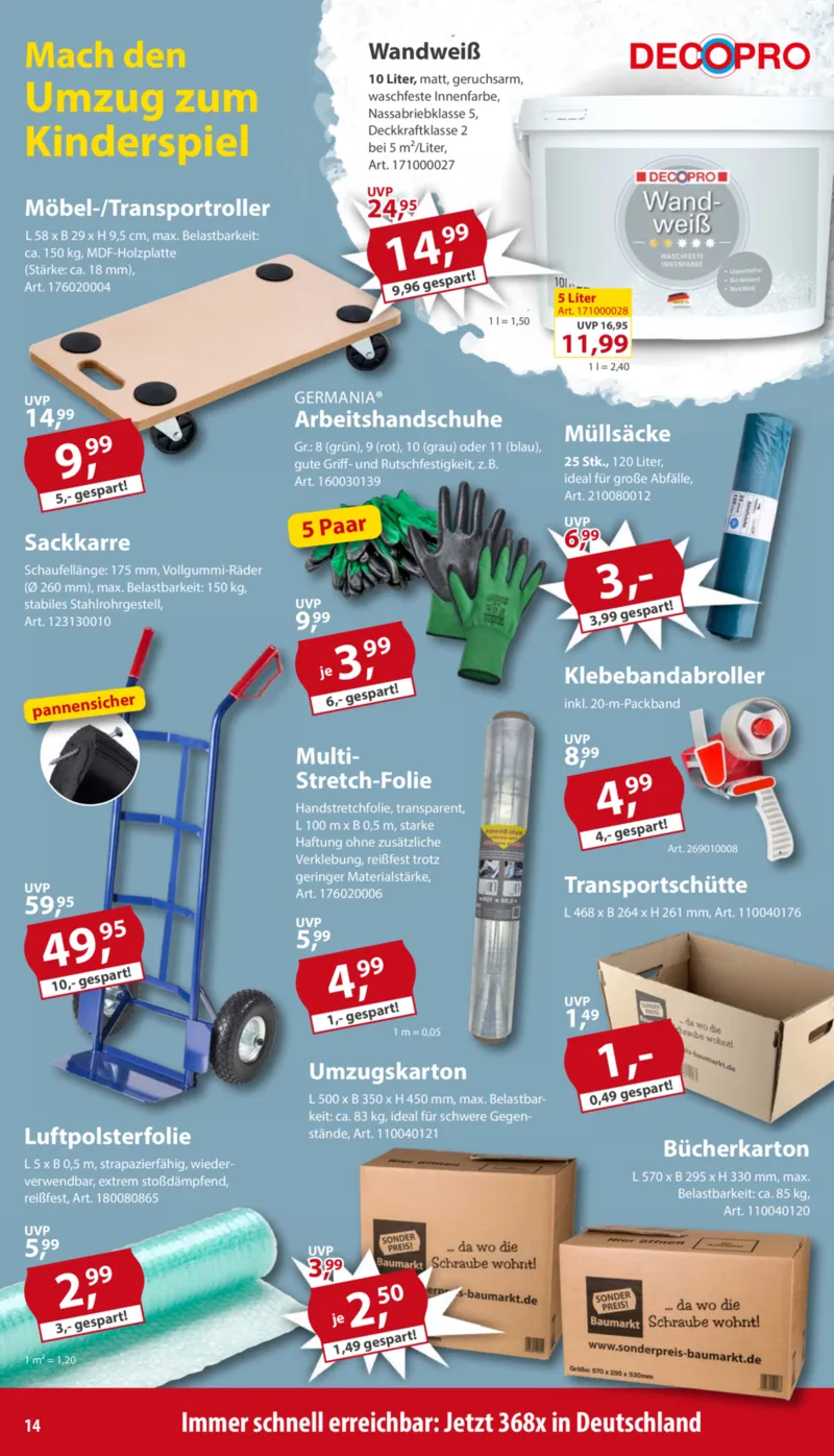 Sonderpreis Baumarkt Prospekt vom 13.06.2026, Seite 14