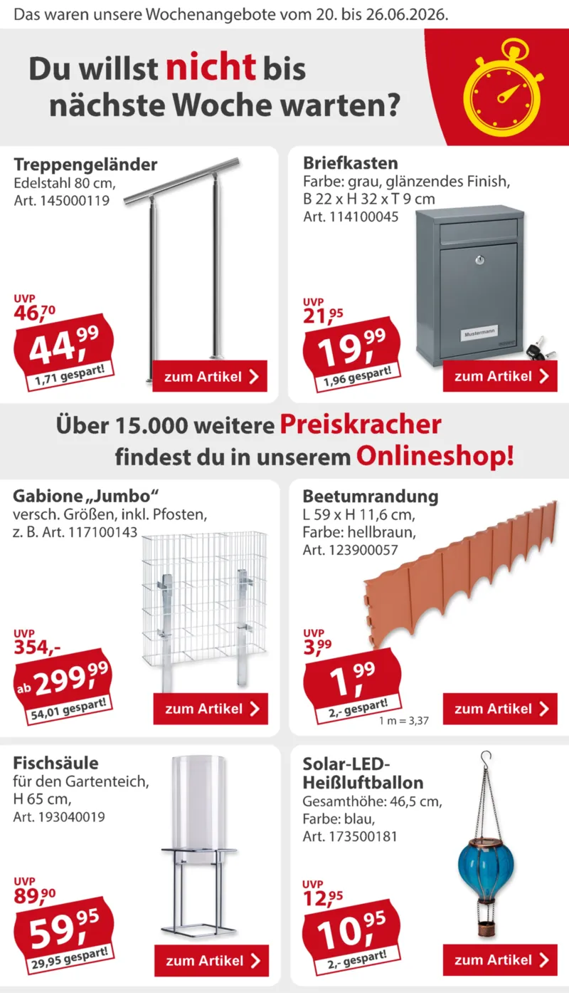 Sonderpreis Baumarkt Prospekt vom 20.06.2026, Seite 2