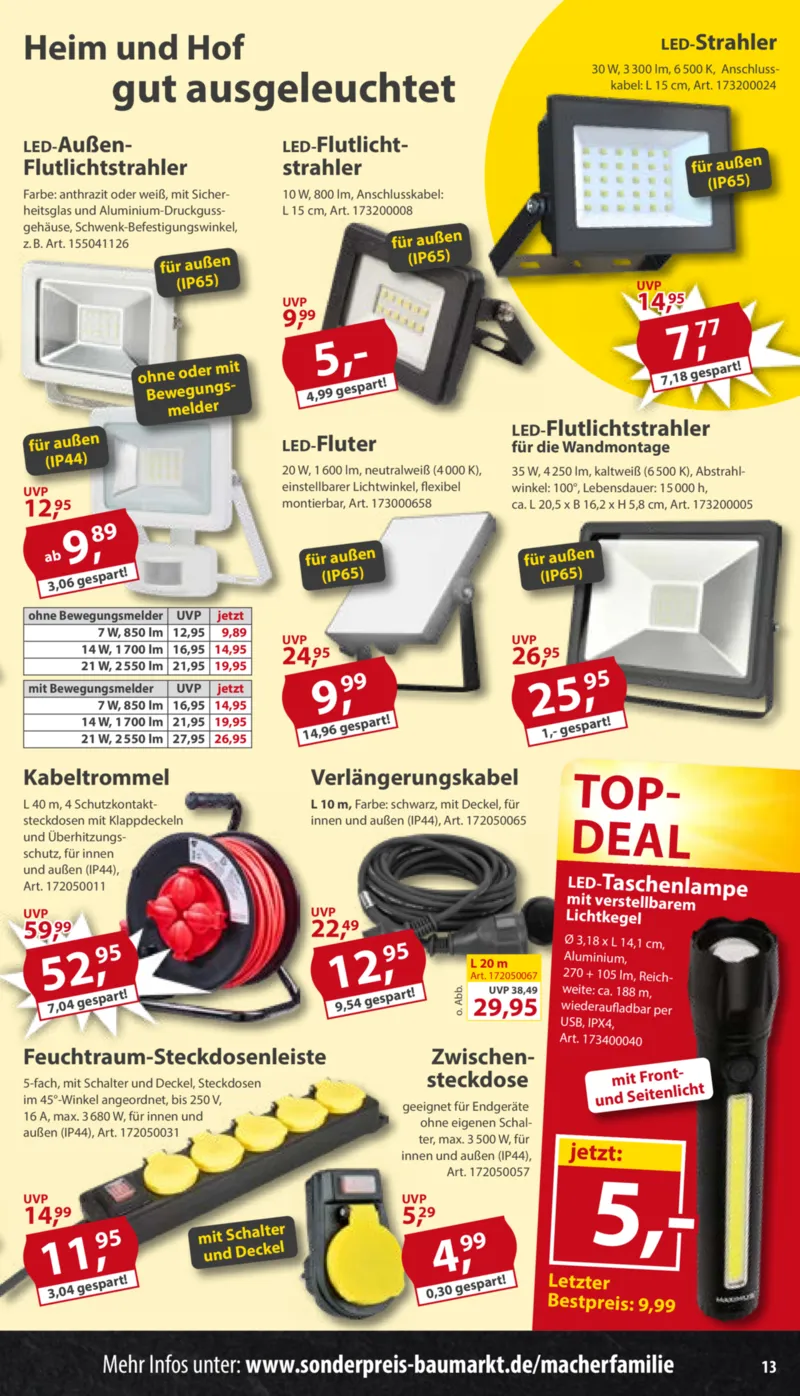 Sonderpreis Baumarkt Prospekt vom 27.06.2026, Seite 13