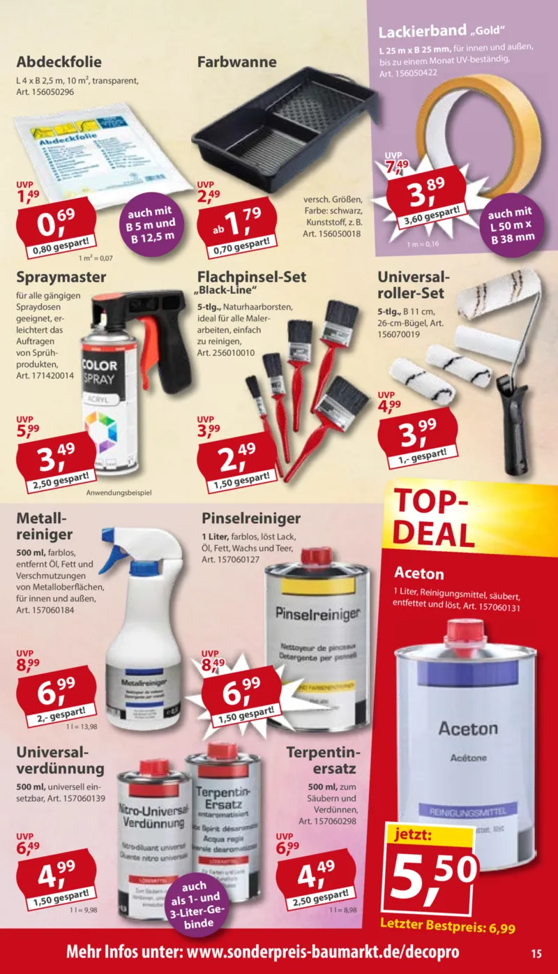 Sonderpreis Baumarkt Prospekt vom 27.06.2026, Seite 15