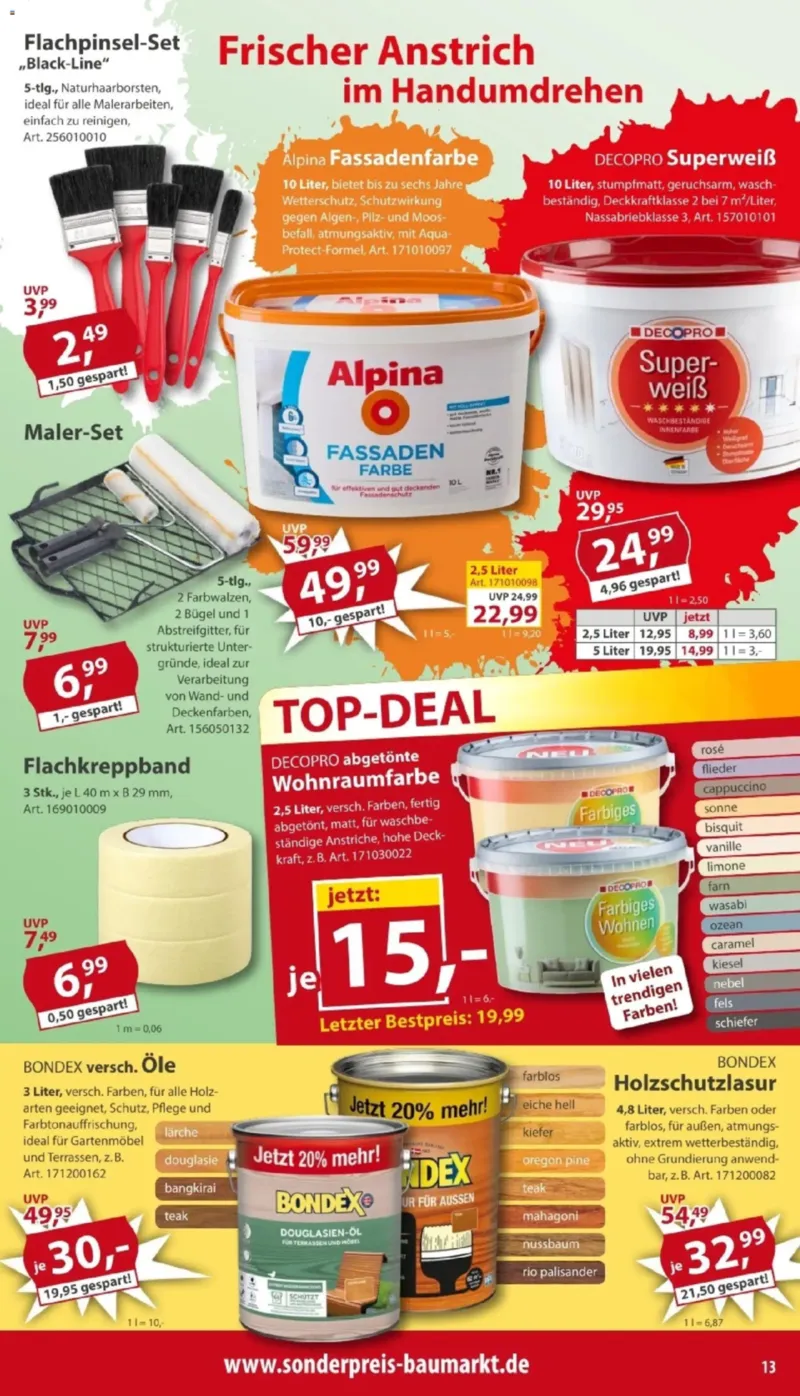 Sonderpreis Baumarkt Prospekt vom 01.08.2026, Seite 13