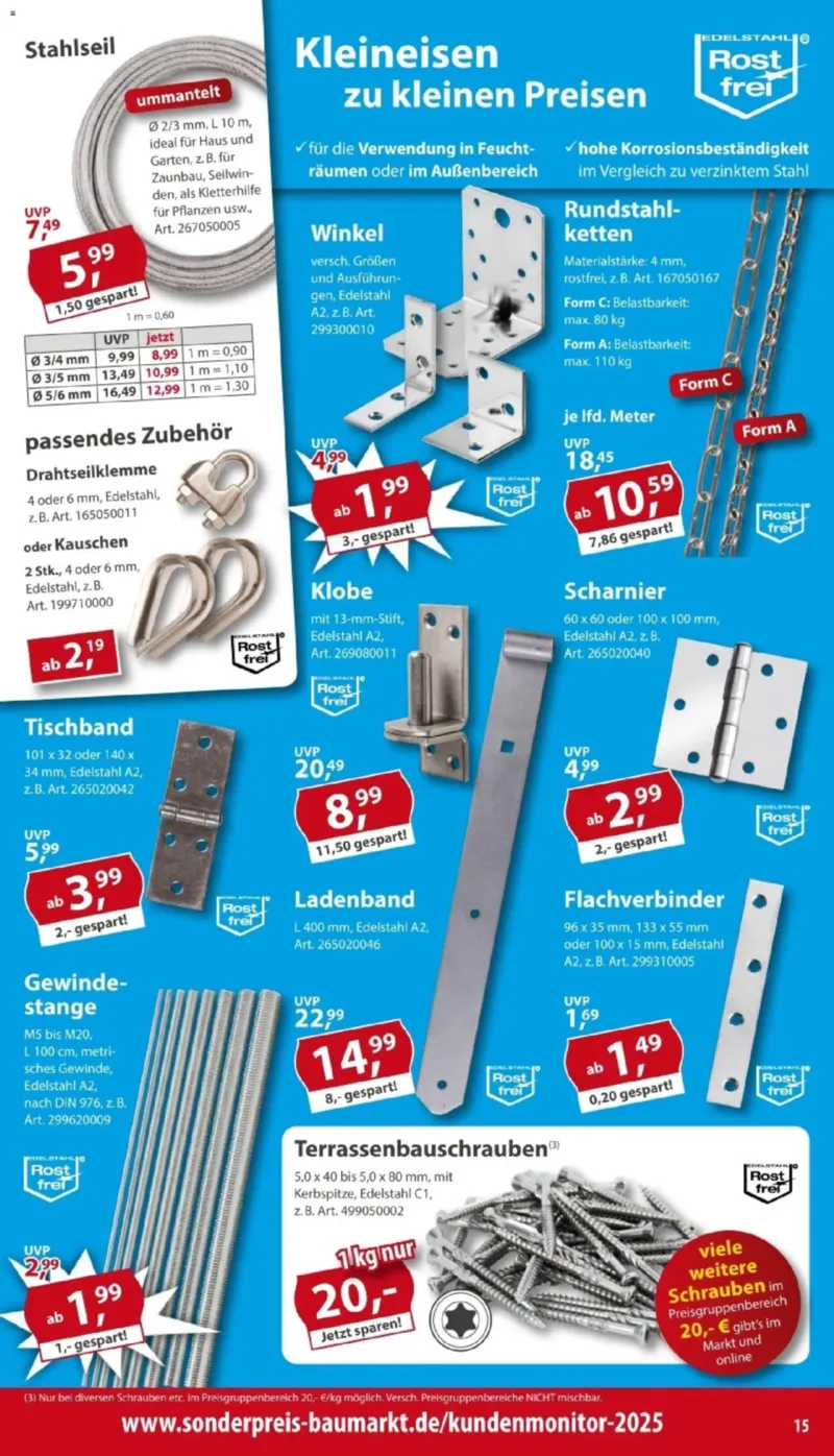 Sonderpreis Baumarkt Prospekt vom 01.08.2026, Seite 15