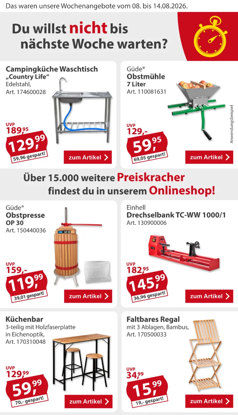 Sonderpreis Baumarkt Prospekt vom 08.08.2026, Seite 2
