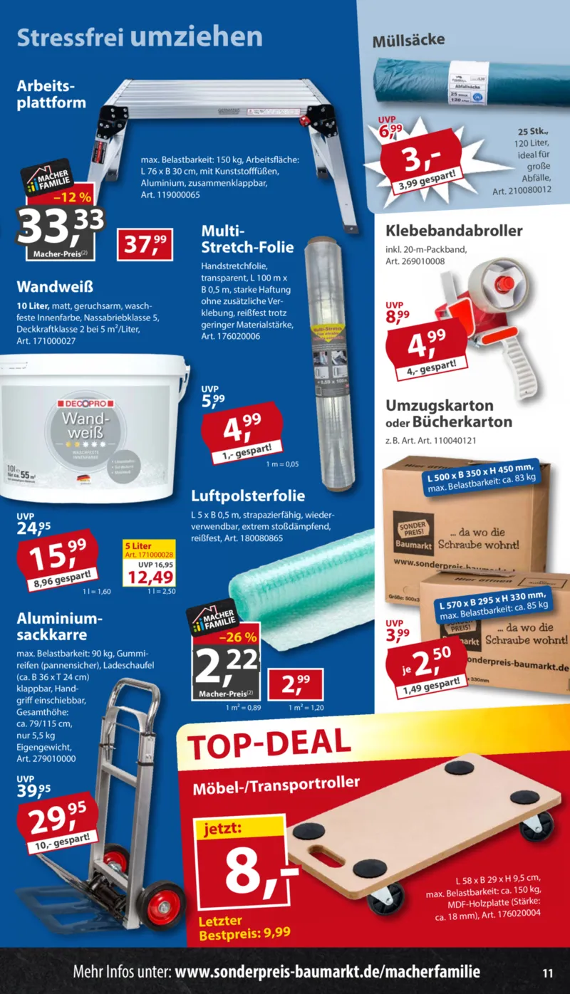 Sonderpreis Baumarkt Prospekt vom 15.08.2026, Seite 11