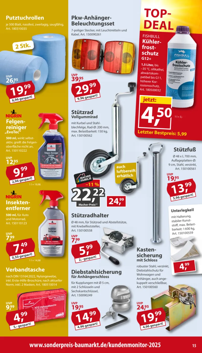 Sonderpreis Baumarkt Prospekt vom 15.08.2026, Seite 15