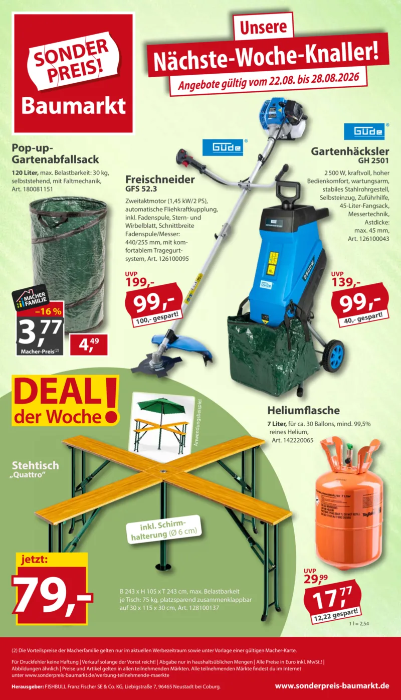 Sonderpreis Baumarkt Prospekt vom 15.08.2026, Seite 16