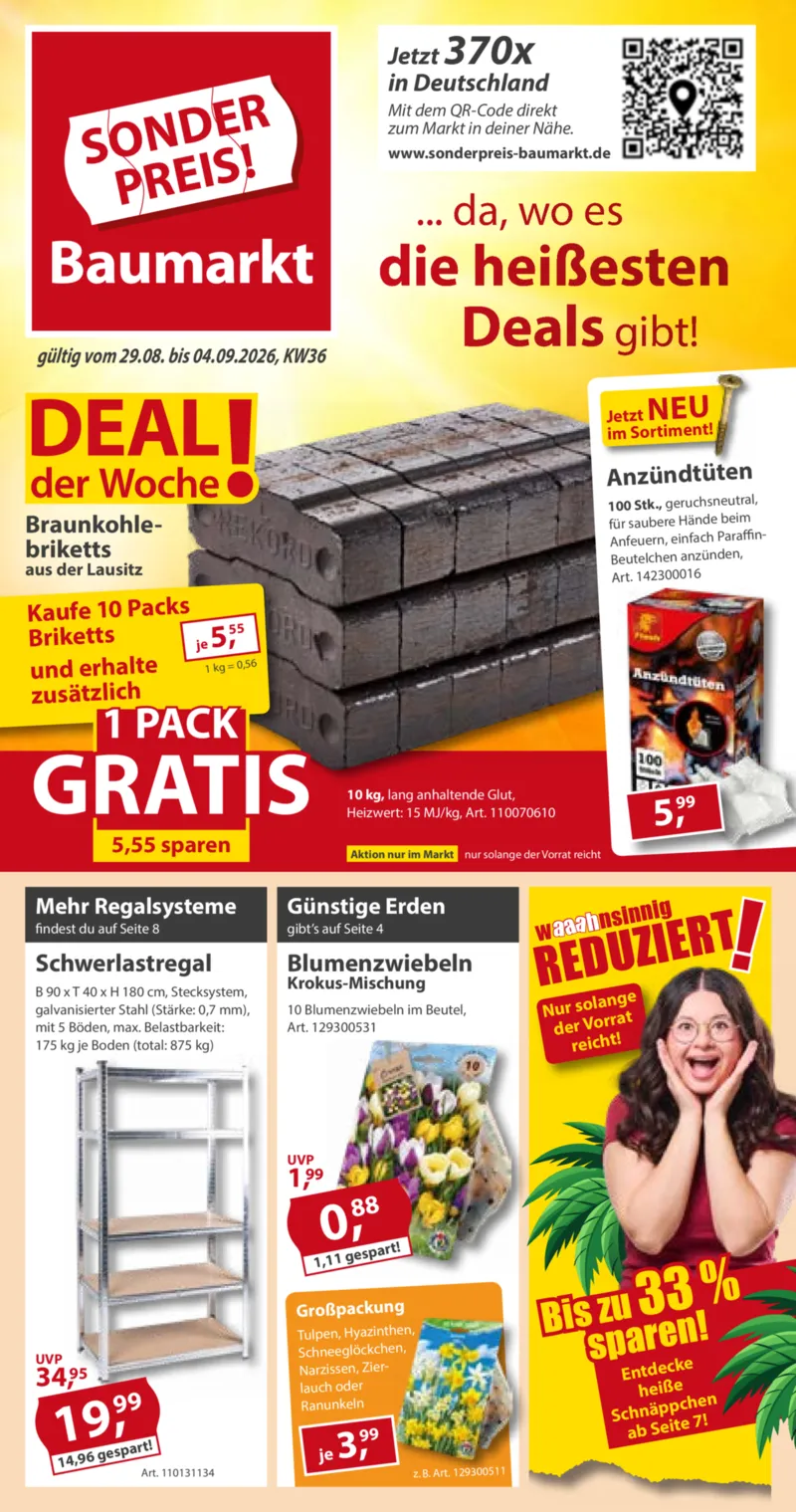 Sonderpreis Baumarkt Prospekt vom 29.08.2026, Seite 1