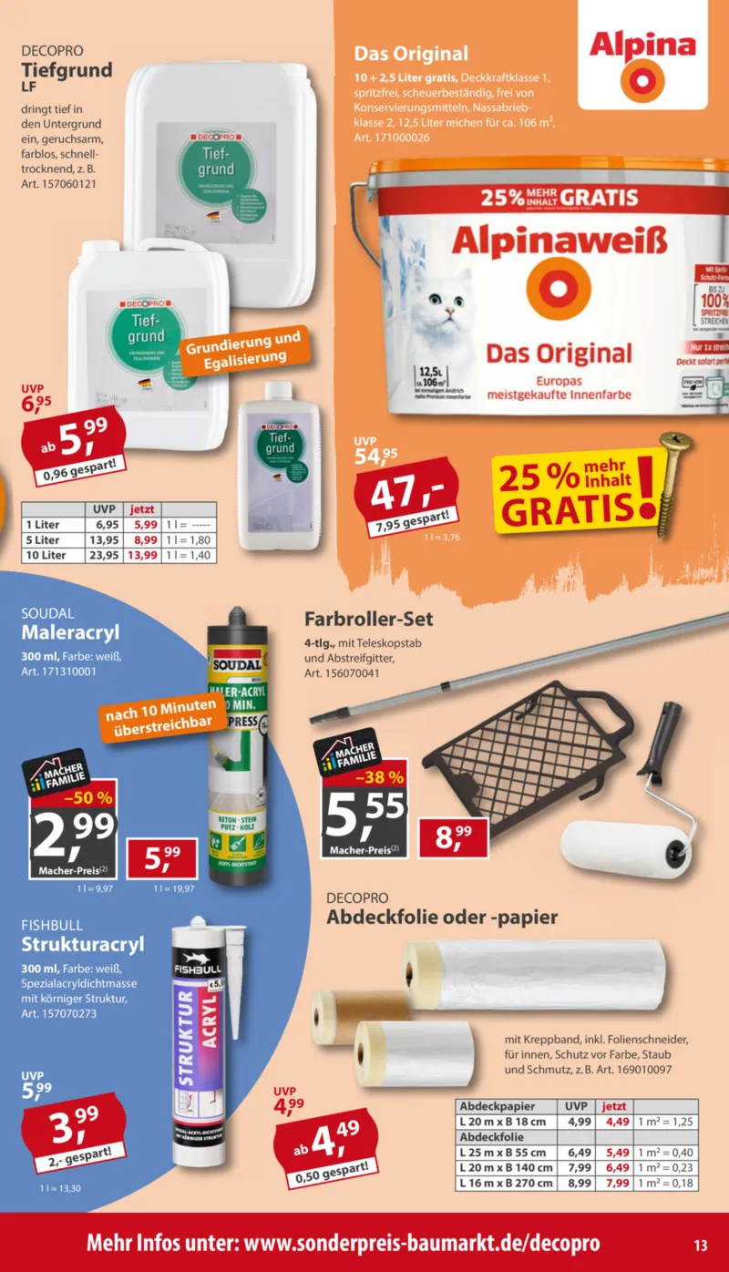 Sonderpreis Baumarkt Prospekt vom 12.09.2026, Seite 13