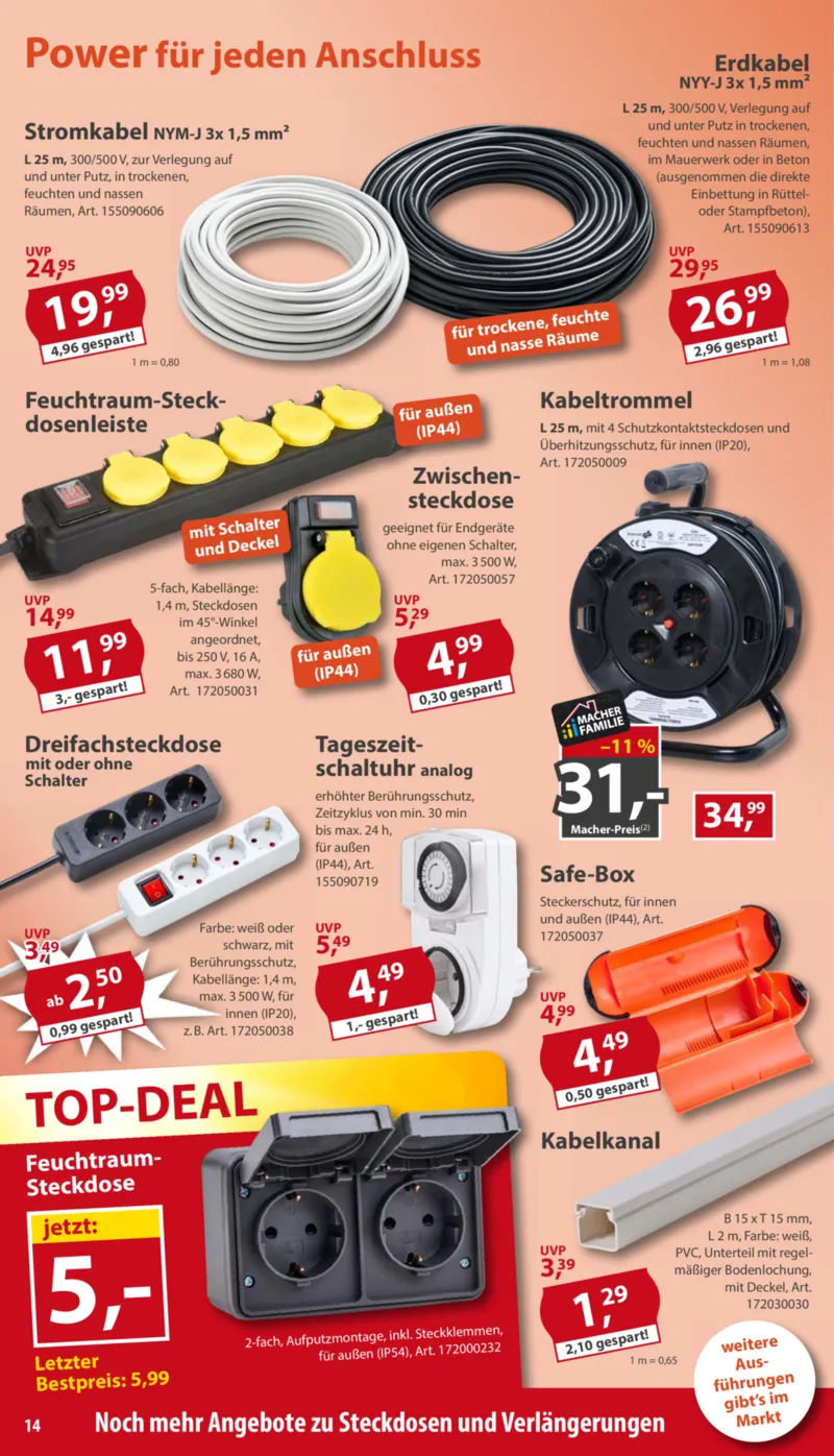 Sonderpreis Baumarkt Prospekt vom 12.09.2026, Seite 14