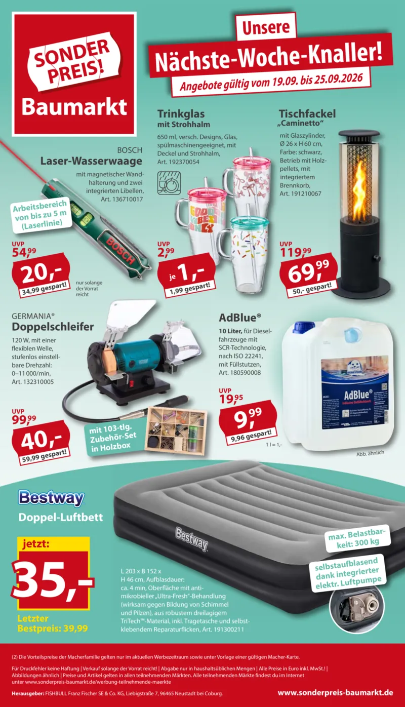 Sonderpreis Baumarkt Prospekt vom 12.09.2026, Seite 16