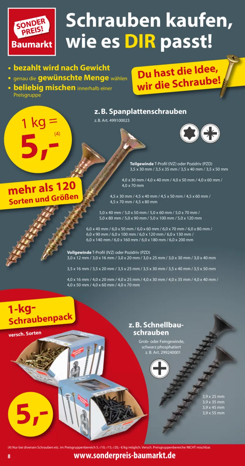 Sonderpreis Baumarkt Prospekt vom 12.09.2026, Seite 8