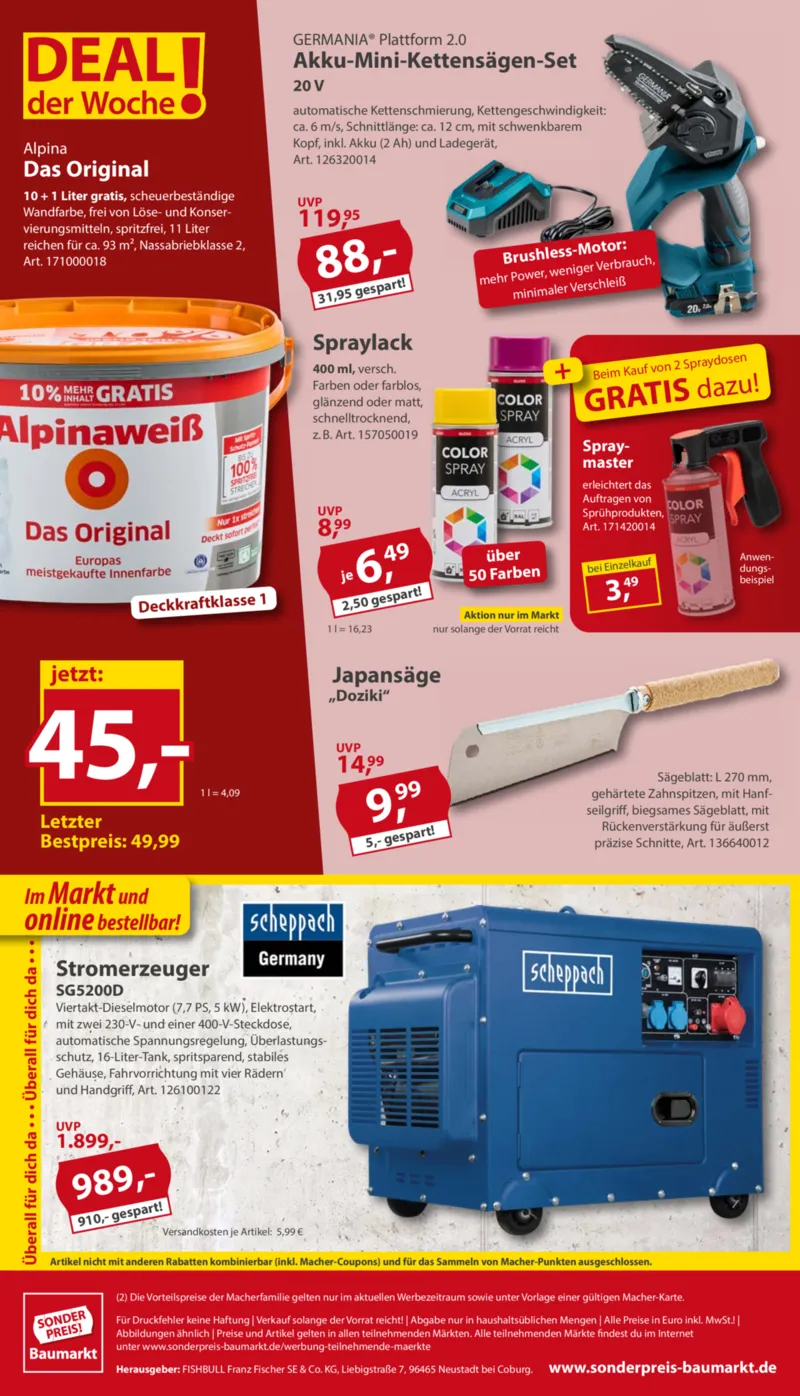 Sonderpreis Baumarkt Prospekt vom 26.09.2026, Seite 16