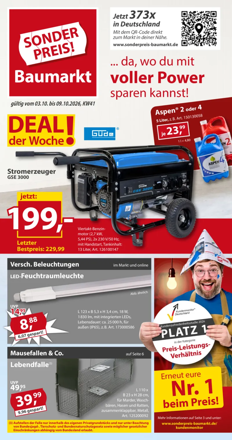 Sonderpreis Baumarkt Prospekt vom 03.10.2026, Seite 1