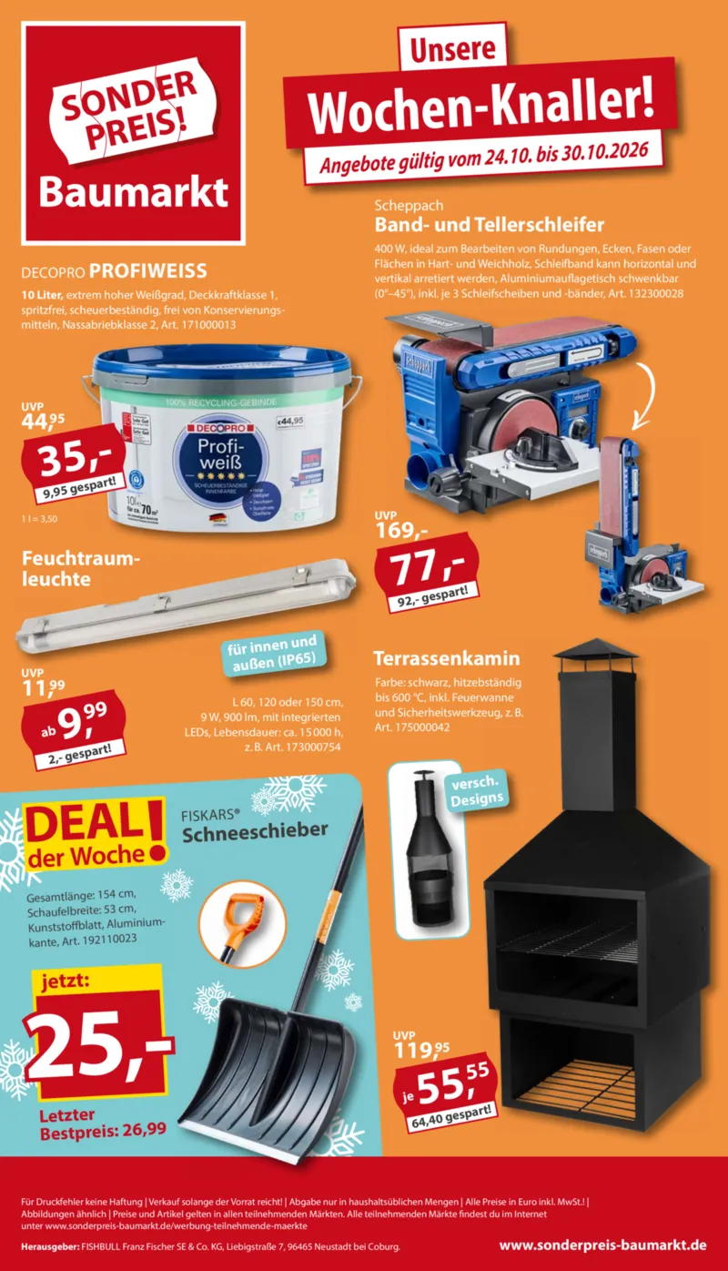 Sonderpreis Baumarkt Prospekt vom 24.10.2026, Seite 1